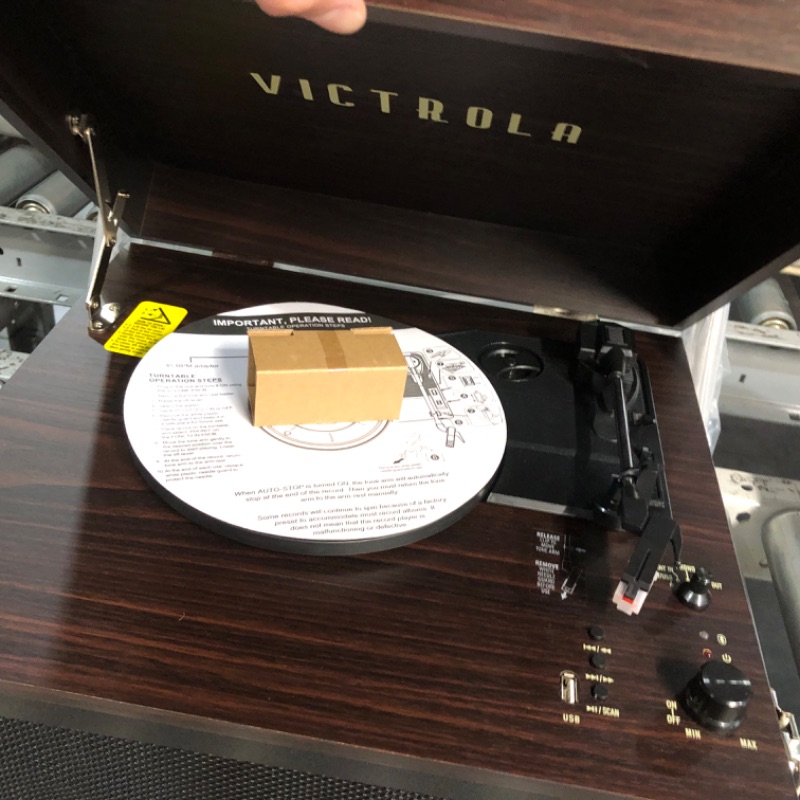 Photo 1 of ***FINAL SALE/PARTS ONLY*** Victrola VTA-75-ESP Liberty 5-in-1 Turntable Music EntertainmentCenter with Bluetooth Wireless FM Radio USB Recorder Wood (Espresso)