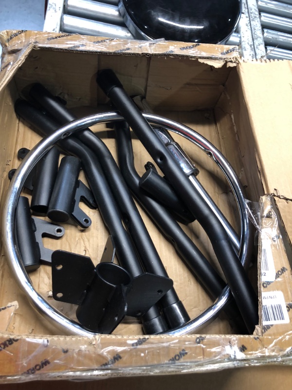 Photo 1 of ***INCOMPLETE - MISSING ALL HARDWARE AND INSTRUCTIONS - SEE PICTURES - UNABLE TO VERIFY FUNCTIONALITY***
WORKPRO Heavy Duty Adjustable Hydraulic Shop Stool,Garage Bar Stool, 29in to 33.86in, 330-Pound Capacity, Black