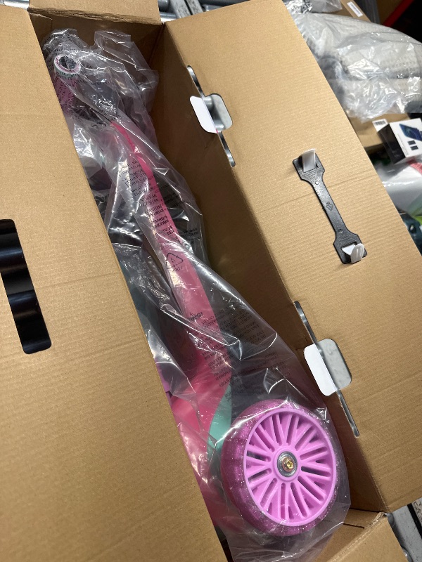 Photo 1 of **HEAVILY USED, GRIP IS BROKEN**Jetson Disney Princess 3-Wheel Kick Kids Scooter, LED Lights on Stem & Light-Up Wheels, Lightweight Frame, Height-Adjustable Handlebar, Lean-to-Steer System, Easy-Fold Mechanism, Ages 3+, JPRNS2-3KIK