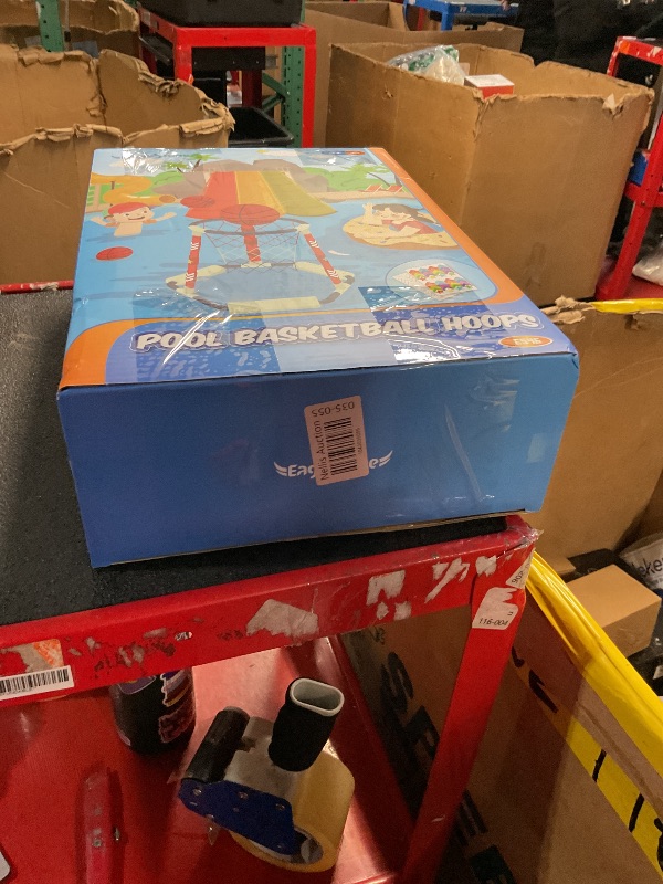 Photo 1 of EagleStone Pool Basketball Toys, Floating Basketball Hoop for Pool Game, Inflatable Swimming Pool Toys for Toddlers with 3 Large Balls, Pump, Water Basketball Hoops w/Stickers for Kids and Adults