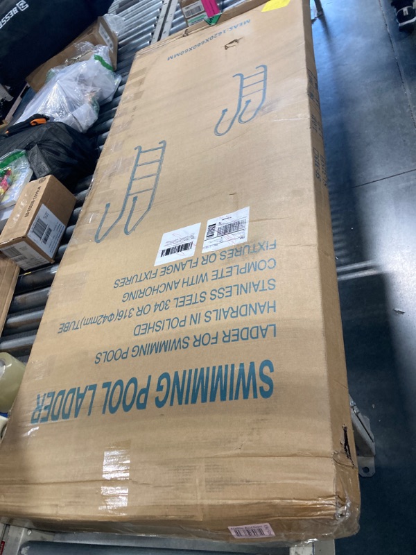 Photo 1 of DOEL Swimming Pool Ladder, Non-Slip Steps Ladder, 3-Step In-Ground Stainless Steel Step for Indoor/Outdoor Pool, Easy Assembly and Climbing