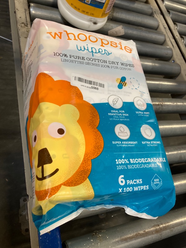 Photo 1 of 100% Pure Cotton Dry Wipes | 600 Count | Use Wet or Dry | Soft & Sensitive | Hypoallergenic | Extra Strong & Absorbent | Perfect for Diaper Changes, Runny Noses, Drool, Meal Time & Nursing