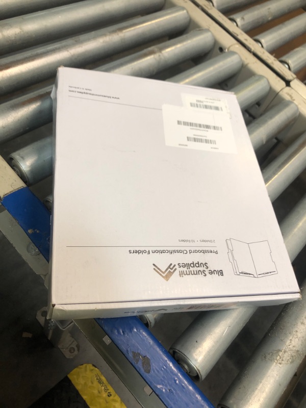 Photo 1 of 10 Blue Classification Folders with Dividers - Employee Personnel File Folders – 2'' Tyvek with Two Prong File Folders for Medical, Law Files - Pressboard Classification Folders 2 Dividers Letter Size