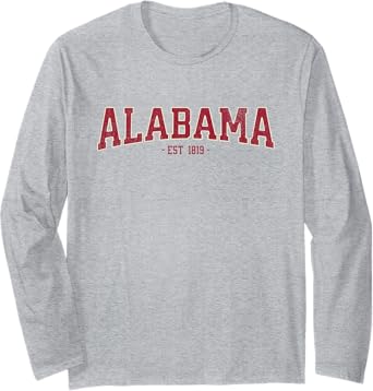 Photo 1 of ***SIMILAR PRODUCT***
Vintage Alabama Men Alabama Women Retro Red T-Shirt Tee Gift Long Sleeve T-Shirt