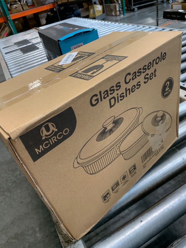 Photo 1 of **1.9Qt MISSING**
M MCIRCO 4-Piece Glass Casserole Baking Dish, Set of 2 Casseroles With Glass Lids, 1.9 Qt and 3 Qt