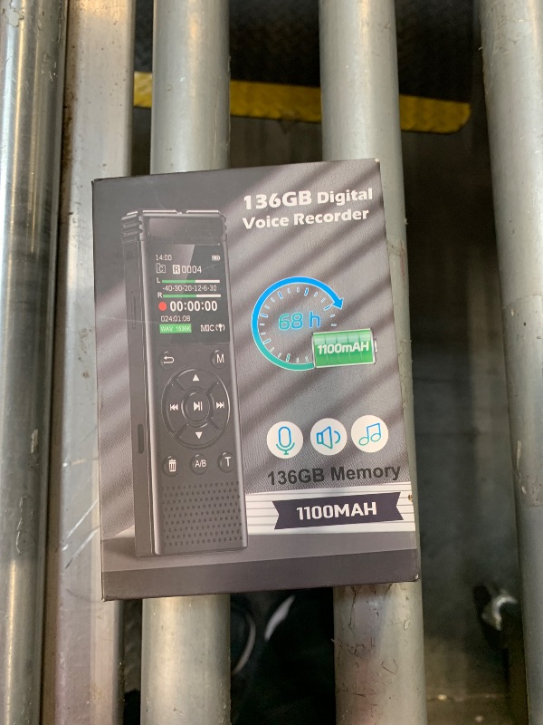 Photo 1 of 136GB Digital Voice Recorder with Playback,9000 Hours Audio Recording Device,Voice Activated Recorder with Noise Reduction,A-B Repeat,Mp3 Player and Password for Lectures Meeting/Classes/Interviews