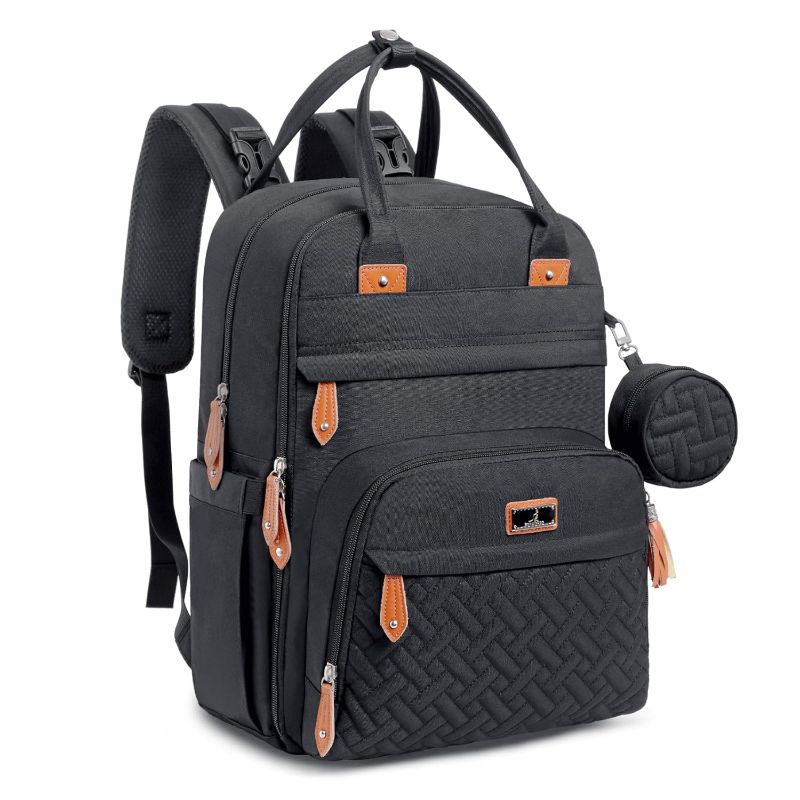 Photo 1 of 
BabbleRoo Diaper Bag Backpack - Baby Essentials Travel Tote - Multi Function Waterproof Diaper Bag, Travel Essentials Baby Bag with Changing Pad, Stroller...
Color:Black