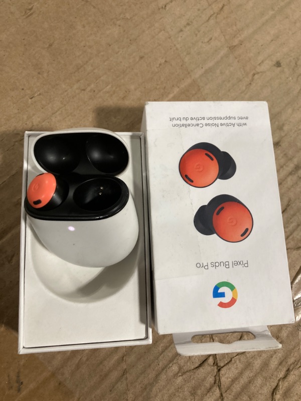 Photo 1 of **VERY USED** ONLY ONE PIECE**Google Pixel Buds Pro - Noise Canceling Earbuds - Up to 31 Hour Battery Life with Charging Case - Bluetooth Headphones - Compatible with Android - Coral