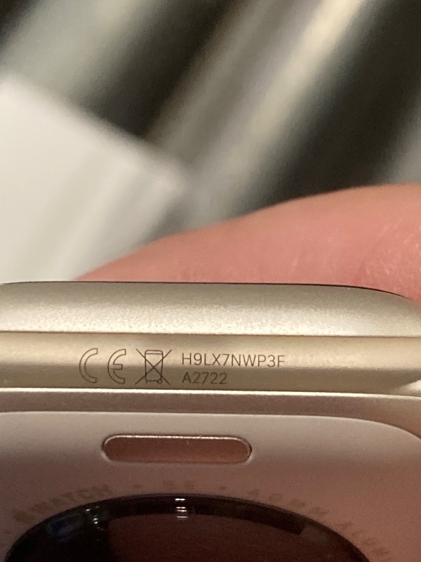 Photo 1 of **LOCKED**Apple Watch SE (2nd Gen) [GPS 40mm] Smartwatch with Starlight Aluminum Case with Starlight Sport Band S/M. Fitness and Sleep Trackers, Crash Detection, Heart Rate Monitor, Retina Display
