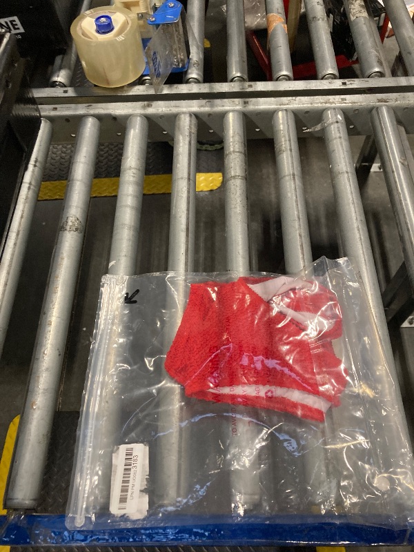 Photo 1 of YIMISAN Women's Two Piece Bandeau Swimsuit Ribbed Strapless Tube Bikini Top with Mid Waist Cheeky Bottom Bathing Suit Red