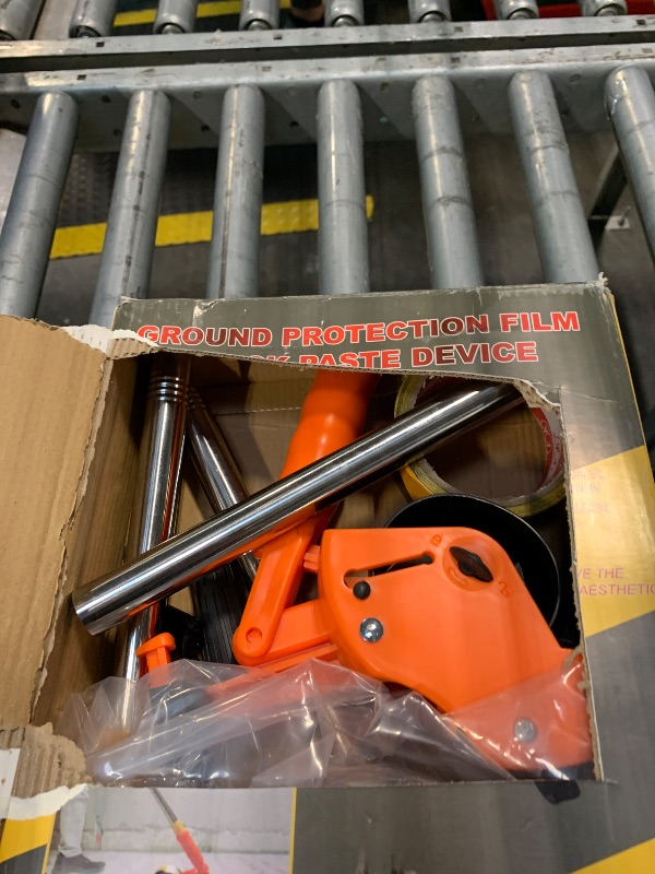 Photo 1 of Floor Tape Applicator?Masking Tape Machine Kit with Extendable Pole for Wall and Floor Painting - 2-in-1 Tape Dispenser and Sticker Applicator Tool Set