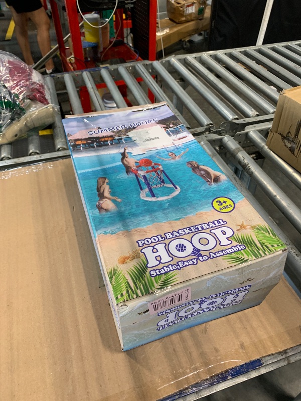 Photo 1 of [Balls and pump are missing] CHMYWJ Pool Basketball Hoop Pool Games Pool Toys with 2 Basketballs Floating Basketball Hoop for Pool for Kids & Adults Indoor Outdoor