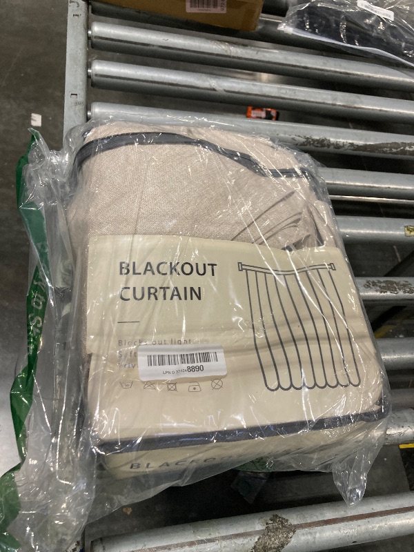 Photo 1 of 100% Blackout Shield Linen Blackout Curtains for Bedroom 95 Inches Long, Back Tab/Rod Pocket Living Room Drapes, Thermal Insulated Blackout Curtains 2 Panels Set, 50" W x 95" L, Oatmeal