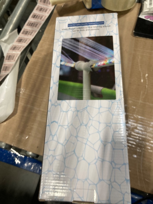 Photo 1 of Solar Pool Fountain with Lights for Above Ground Inground Pools, 120 Color Lighting Modes RF Remote APP Control, Swimming Pool Accessories Waterfall Adjustable Sprinkler for Pool Decorations Outdoor