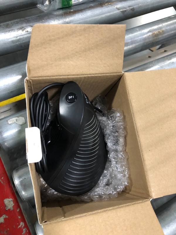 Photo 1 of DeLUX Wired Vertical Ergonomic Mouse, with 6 Programmable Buttons, 4200DPI, Removable Palm Rest, Reduces Wrist Pain and Carpal Tunnel for Medium Hands (M618XU-Black)