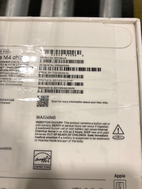 Photo 1 of Apple 2024 Mac mini Desktop Computer with M4 chip with 10?core CPU and 10?core GPU: Built for Apple Intelligence, 24GB Unified Memory, 512GB SSD Storage, Gigabit Ethernet. Works with iPhone/iPad