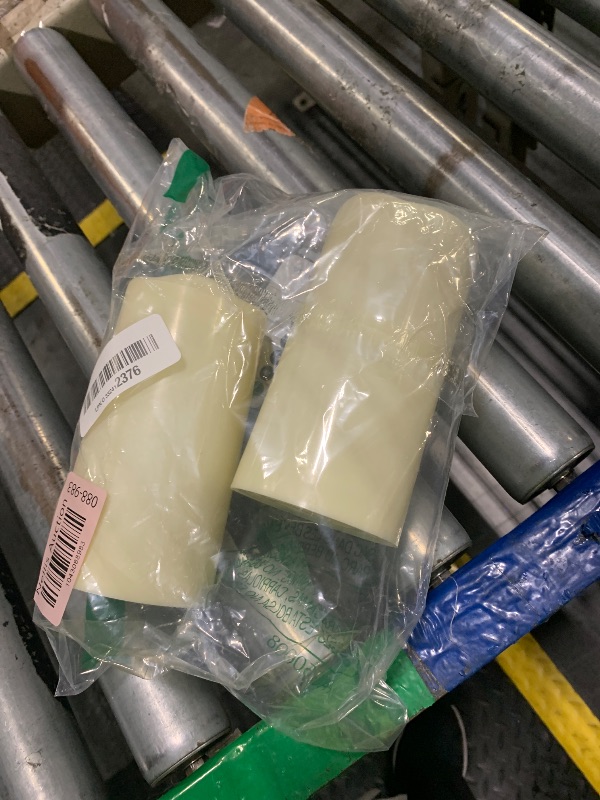 Photo 1 of Large Outdoor Waterproof Flameless Candles with Remote Control,D3'' x H5.5'' Battery Operated Flickering LED Pillar Candle Plastic for Outdoor/Indoor Decoration Wedding, Party, Birthday (2PACK)