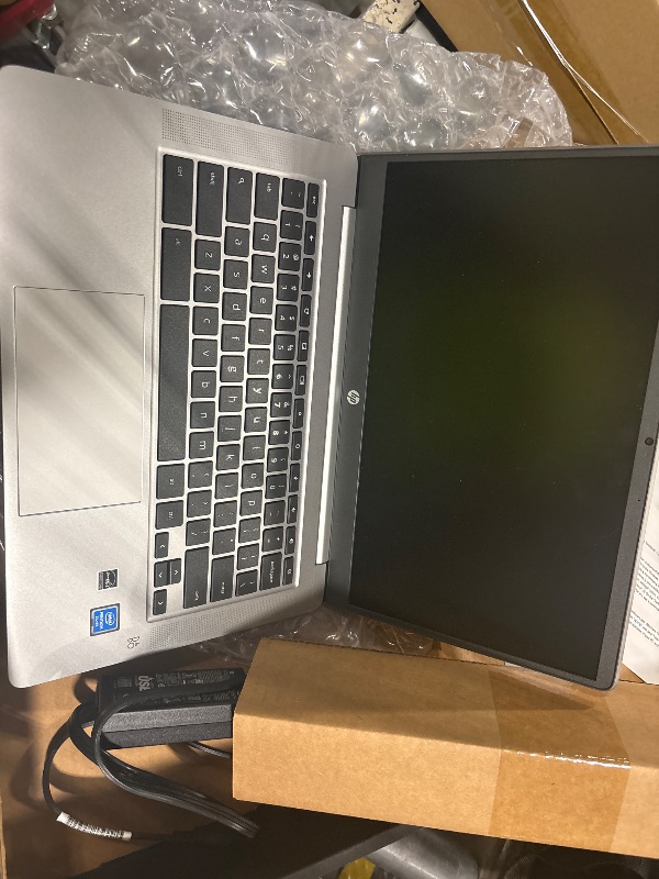 Photo 1 of **MISSING CHARGER** HP 2020 Flagship 14 Chromebook Laptop Computer 14-inch HD SVA Anti-Glare Display Intel Celeron N5000 Processor 4GB DDR4 64GB eMMC WiFi Webcam Chrome OS (Renewed)