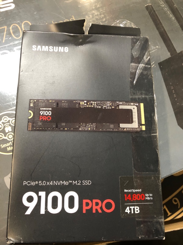 Photo 1 of [NOT 4TB, STICKERS SWITCHED ON SSD] Samsung SSD 9100 PRO 256GB, PCIe 5.0x4 M.2 2280, Seq. Read Speeds Up to 14,800MB/s, Best for AI Computing, Gaming, and Heavy Duty Workstations (MZ VAP4T0B/AM). 