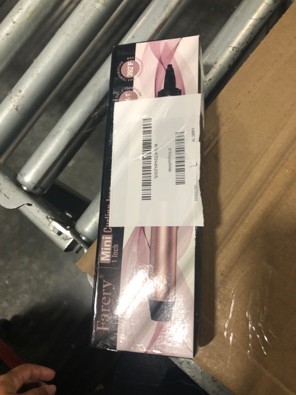 Photo 1 of 1 Inch Dual Voltage Ceramic Curling Iron with Keratin & Argan Oil, Mini Hair Curler, Travel Size with Storage Bag