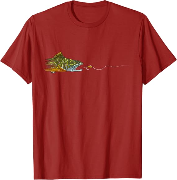 Photo 1 of  Fly Fishing Brook Trout Dry Fly Tying Fisherman T-Shirt*********2XL