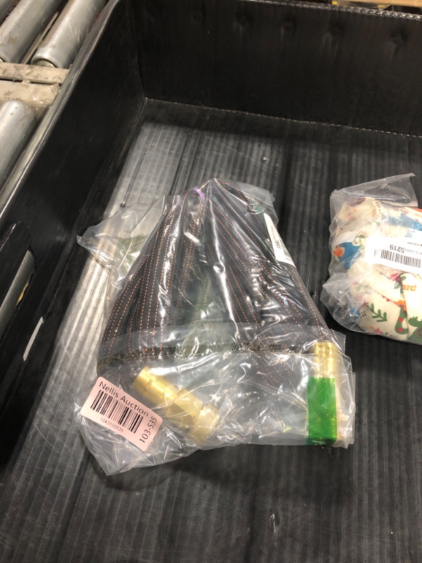 Photo 1 of 10FT Lightweight Flexible Garden Hose,Non-Slip Handles,Non-kink Hose,Solid Brass Fitting for Boats, RV Water Hose,Marine Washdown,Lawn,Garden,Leakproof TPE Hose (OrangeBlack, 10 FT)