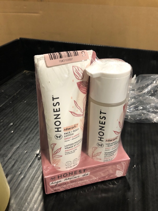 Photo 1 of ** SEALED**
The Honest Company 2-in-1 Cleansing Shampoo + Body Wash and Face + Body Lotion Bundle | Gentle for Baby | Naturally Derived | Sweet Almond Nourish, 18.5 fl oz