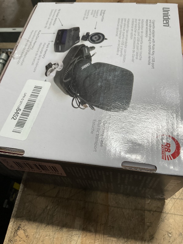Photo 1 of *unable to tested* UNIDEN R8 Extreme Long-Range Radar/Laser Detector, Dual-Antennas Front & Rear Detection w/Directional Arrows, Built-in GPS w/Real-Time Alerts, Voice Alerts, Red Light Camera,Speed Camera Alerts,Black