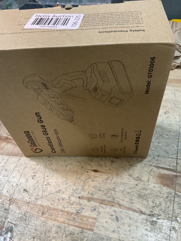 Photo 1 of *MISSING CHARGER* Full Size Cordless Glue Gun, GoGonova 20V Temp Adjust LCD Digital Display Fast Heating Accurate Dual Temp, Dripless Full Size Heavy Duty Hot Gun Kit with 12 Pcs Sticks (Battery Included)