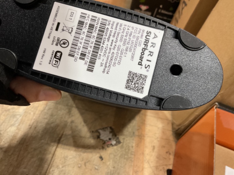 Photo 1 of *unable to tested* ARRIS (G20) - Cable Modem Router Combo - Fast DOCSIS 3.1 Multi-Gigabit WiFi 6 (AX3000), Approved for Comcast Xfinity, Cox, Spectrum & More, 1.0 Gbps Max Speeds, Next-Generation Upload Optimized