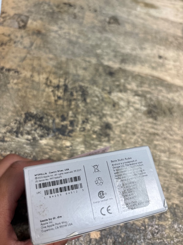 Photo 1 of ***RIGHT HEADPHONE NOT FUNCTIONAL***

Beats Studio Buds + | True Wireless Noise Cancelling Earbuds, Enhanced Apple & Android Compatibility, Built-in Microphone, Sweat Resistant Bluetooth Headphones, Spatial Audio - Cosmic Silver