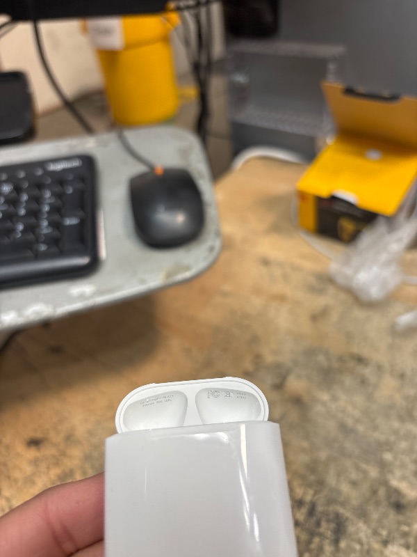 Photo 1 of ***SEE NOTES***
Apple AirPods Wireless Ear Buds, Bluetooth Headphones with Lightning Charging Case Included, Over 24 Hours of Battery Life, Effortless Setup for iPhone