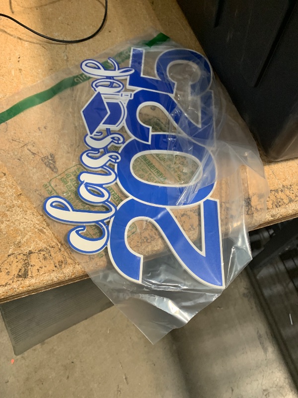 Photo 1 of 2025 Graduation Decorations Blue and White Class of 2025 Wooden Sign for Grad Party Decor Table Centerpiece Senior Photo Booth Props for Class of 2025 Celebrations