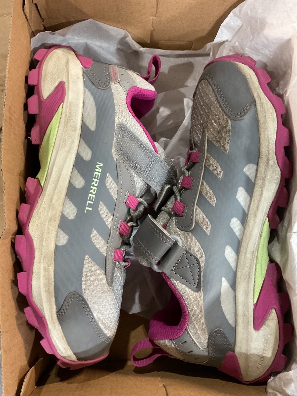 Photo 1 of (See all images) Merrell Moab Speed 2 Low Alternative Closure Waterproof Hiking Shoe, Grey/Berry/Mint, 4 