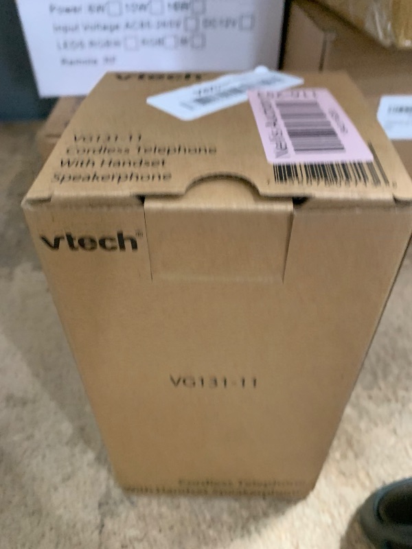 Photo 1 of [New] VTech VG131-11 DECT 6.0 Cordless Phone - Bluetooth Connection, Blue-White Display, Big Buttons, Full Duplex, Caller ID, Easy Wall Mount, 1000ft Range (Black)