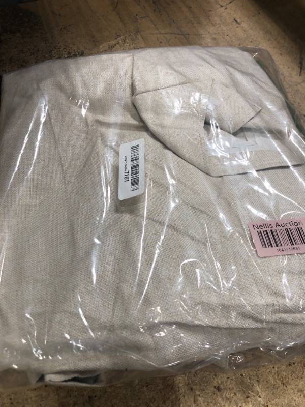 Photo 1 of 100% Blackout Shield Linen Blackout Curtains for Bedroom 84 Inches Long, Back Tab/Rod Pocket Living Room Drapes, Thermal Insulated Blackout Curtains 2 Panels Set, 50" W x 84" L, Cream