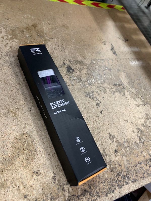 Photo 1 of EZDIY-FAB PSU Cable Extension Kit,16AWG Power Supply Extension Cable,1x24Pin/2x4+4 EPS/3x6+2 PCI-E,Custom PC Sleeve Cable 300MM with Combs-Black Purple