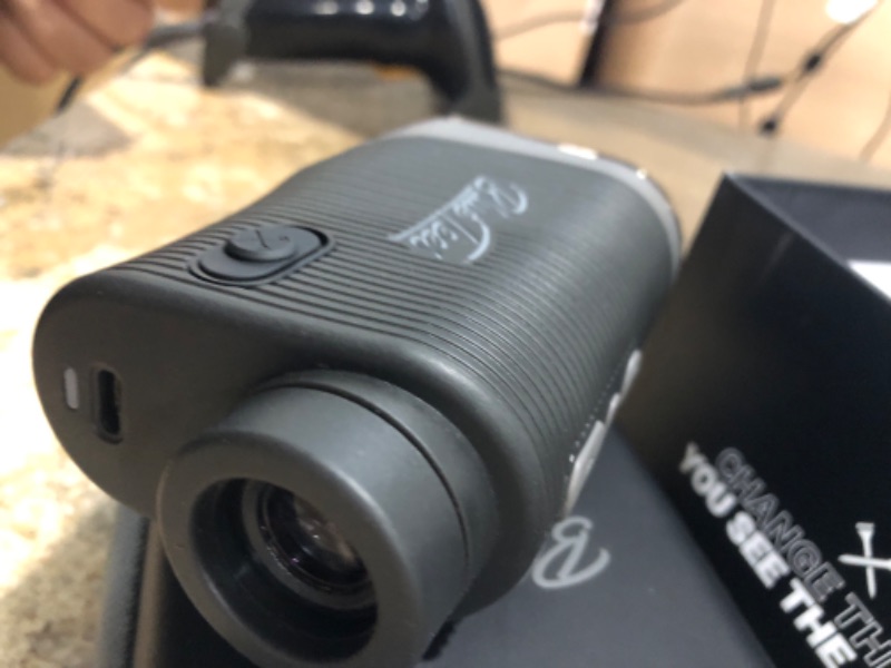 Photo 1 of ***(PARTS ONLY/ NON FUNCTIONAL/ MISSING CHARGER/ UNABLE TO TEST)***Blue Tees Golf Series 3 Max+ Golf Rangefinder with Slope Switch, 1000 Yards Range Finder, 6X Magnification Laser Rangefinder, Slope Measurement, Magnetic Strip, Flag Pole Locking with Puls