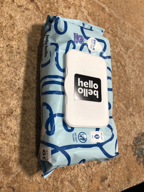 Photo 1 of *ONLY 1* Hello Bello Extra Gentle Unscented Baby Wipes, Plant Based, Made with 99% Water and Aloe for Babies and Kids, 60 Count 
