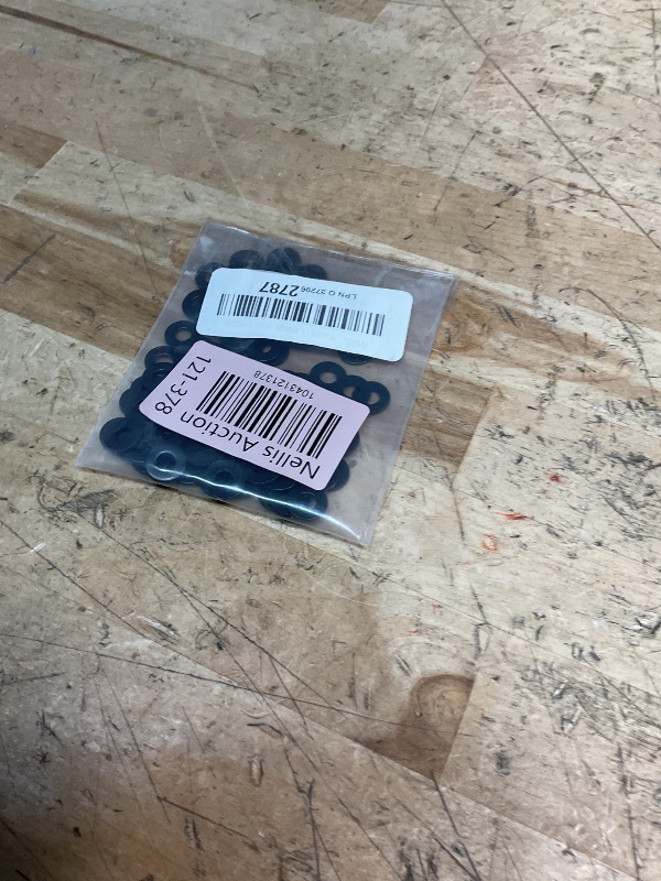 Photo 1 of 100 PCS #8 Black Flat Washer, 3/7" Outer Diameter, 304 Stainless Steel Metal Washer for Screws and Bolts