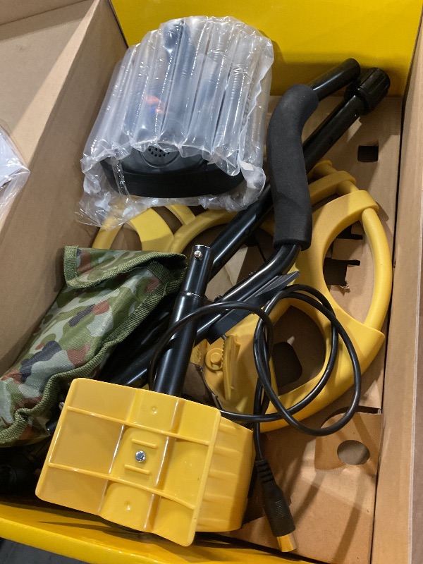 Photo 1 of (Missng pieces) PalliPartners Metal Detector for Adults Waterproof-Professional Higher Accuracy Gold Detector with LCD Display,5 Mode,Advanced DSP Chip 12" Coil(Yellow)