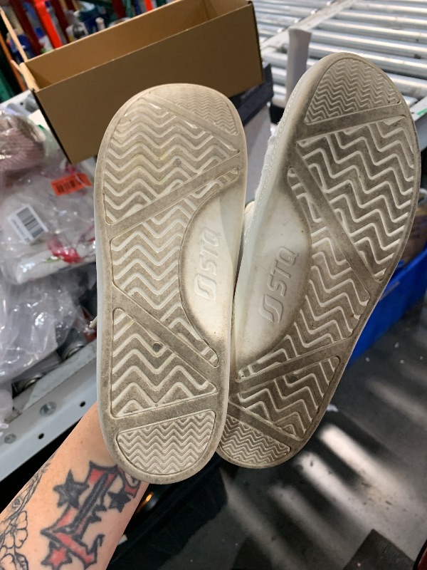 Photo 1 of ***(HEAVILY USED)***STQ White Sneakers for Women Cute Slip On Canvas Sneaker, Low Top Fashion Casual Shoes All White Size 7.5