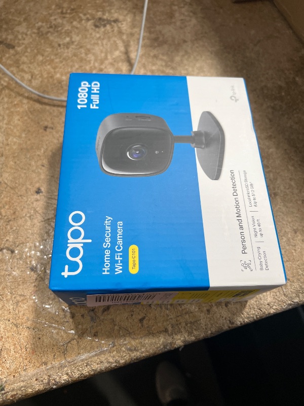 Photo 1 of Tapo by TP-Link 1080P Indoor Security Camera for Baby Monitor, Pet Camera w/Motion Detection, 2-Way Audio, Night Vision, Cloud & SD Card Storage, Works w/Alexa & Google Home, Black, C101