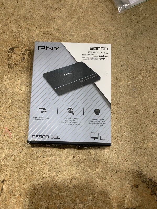 Photo 1 of PNY CS900 500GB 3D NAND 2.5" SATA III Internal Solid State Drive (SSD) - (SSD7CS900-500-RB)