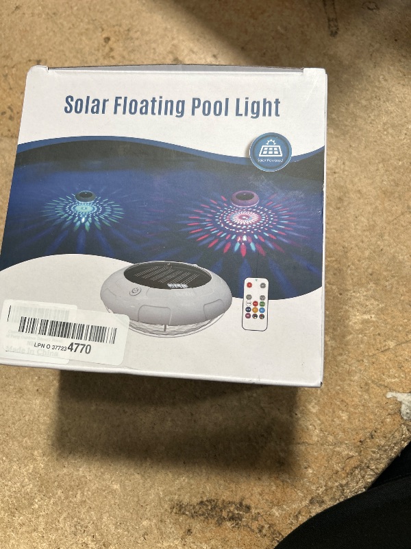 Photo 1 of Cootway Floating Pool Lights w/Remote, 6.5 Inch RGB Solar Pool Lights That Float with 9 Dynamic Lighting, IP68 Waterproof Pool Floating Light, Hangable Solar Floating Light for Pools Party Garden(1)