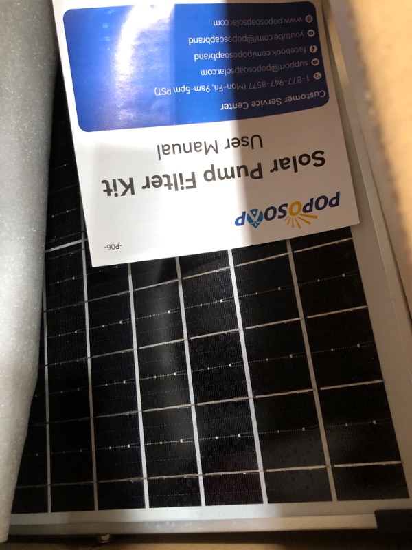 Photo 1 of POPOSOAP 55W Solar Fountain Pump with Pond Filter Box, Solar Pond Pump 580GPH Adjustable Flow, Pond Filters for Outdoor Ponds Fish Tank Pool Waterfall Koi Pond Water Features