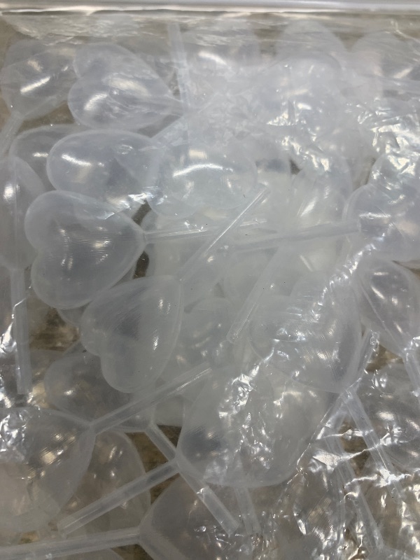 Photo 1 of [Heart Style] Vabiooth 50Pcs 4mL Cupcakes Disposable Plastic Transfer Pipettes Liquid Dropper for Chocolate or Strawberries Cupcakes, Ice Cream, Mini Cakes, Waffles, Children's Painting