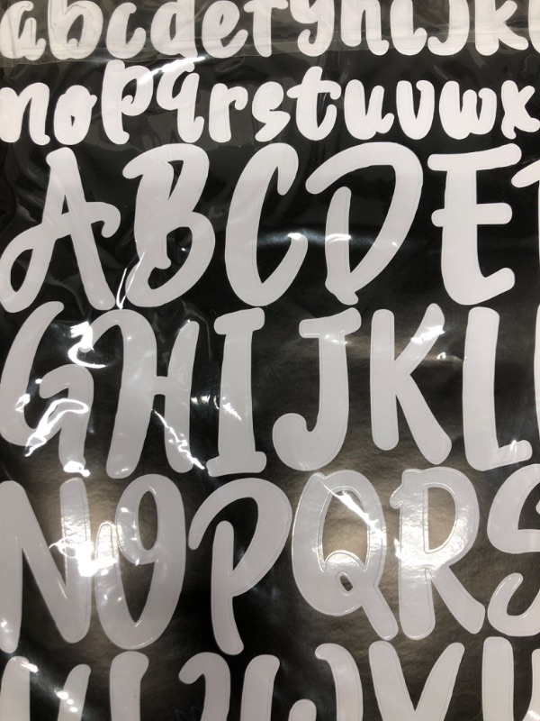 Photo 1 of 8pcs Vinyl Letters Stickers, 1 inch 2 inch Capital Alphabet Stickers Self Adhesive Letters Sticks for Crafts Outdoor Signs Poster Mailbox Windows and Car (White)