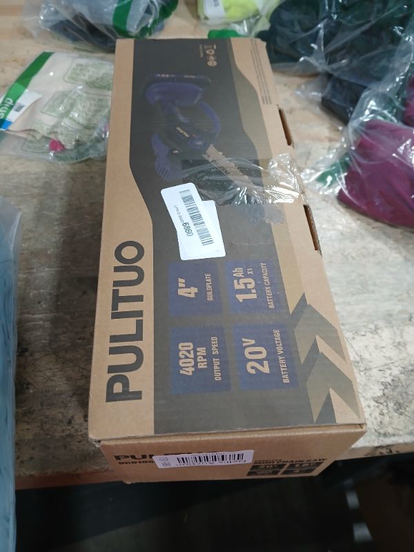 Photo 1 of Mini Chainsaw Cordless, 4 Inch Electric Chain Saw Cordless Small Battery Powered Chainsaw, Lightweight Portable Handheld Chain Saw Electric Saw with One Battery for Tree Branches Wood Cutting Pruning