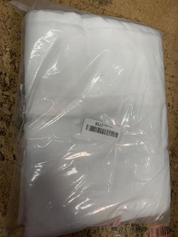 Photo 1 of (USED/FAIR) (BAGGED) White Linen Curtains 84 inches Long for Bedroom Back Tab Light Filtering Privacy Sheer White Curtains Modern Farmhouse Coastal Decor White Cotton Textured Gauze Curtain for Living Room 2 Panels